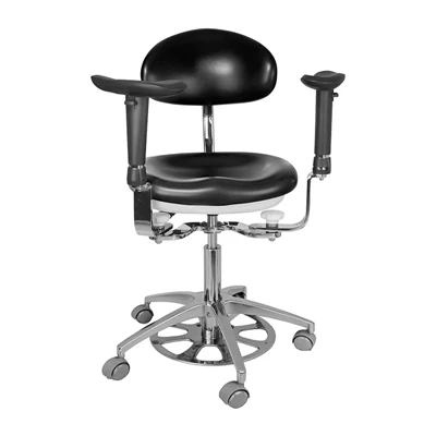 Dual Armrest Rolling Doctor Stool