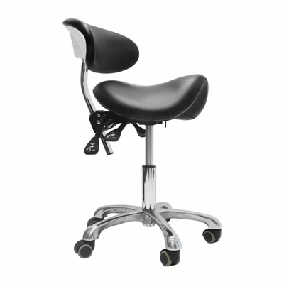 Ergonomic Saddle Stool With Backrest