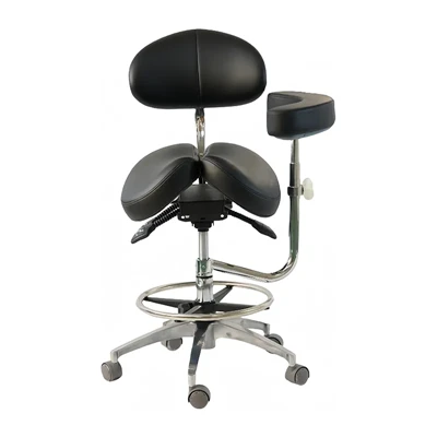 Swivel Stool With Back And Arms